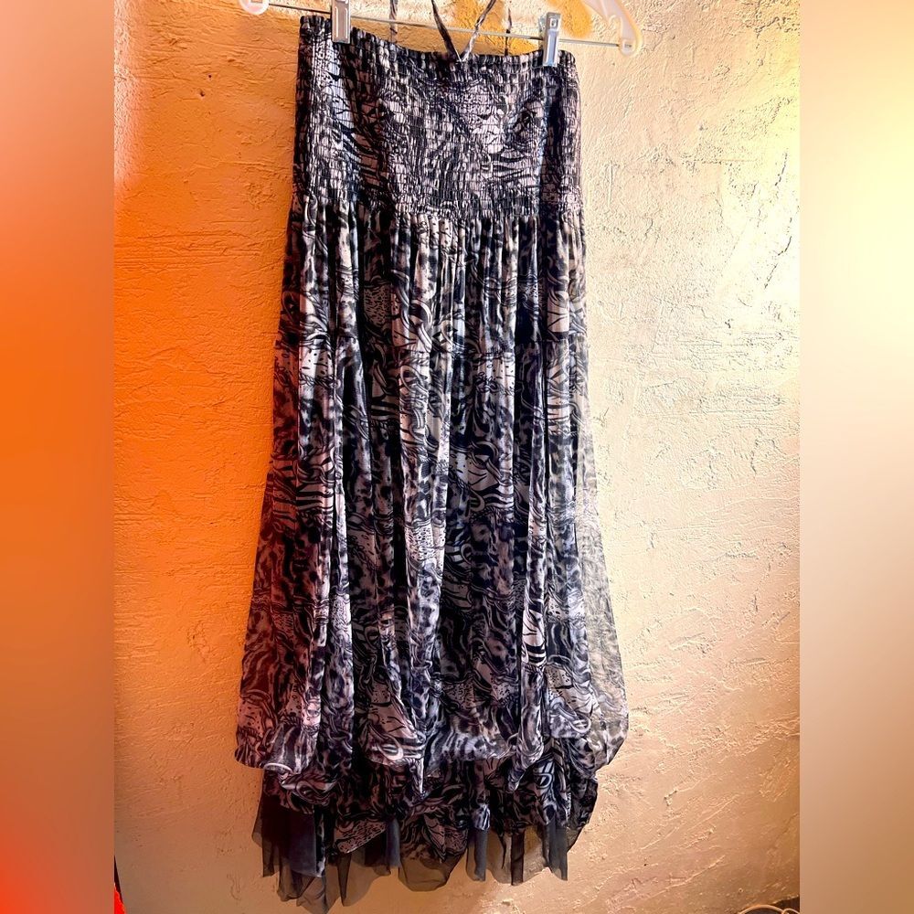 Black Gray Lapis Bubble Dress M